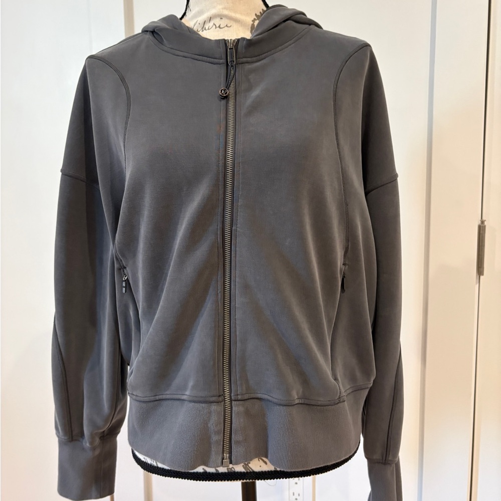 Lululemon grey zip sweatshirt jacket size 10